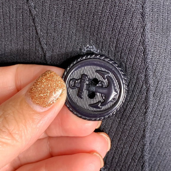 Adorable Nanette Lepore Navy Puff Sleeve Blazer - Picture 5 of 9